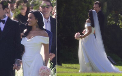 Ünlü şarkıcı muradına erdi… Herkes aynı yorumu yaptı: Boşanan arkadaşının eski gelinliğini giymiş!